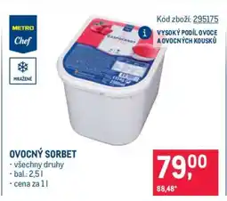 Makro Ovocný sorbet nabídka