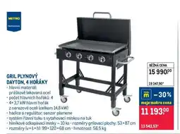 Makro GRIL PLYNOVÝ DAYTON, 4 HOŘÁKY nabídka