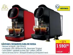 Makro KÁVOVAR L'OR BARISTA SUBLIME ROSSA nabídka
