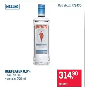 Makro BEEFEATER 0,0% nabídka