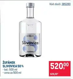 Makro Žufánek Slivovica 50 % nabídka