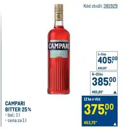 Makro Campari Bitter 25 % nabídka