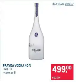 Makro Pravda Vodka 40 % nabídka