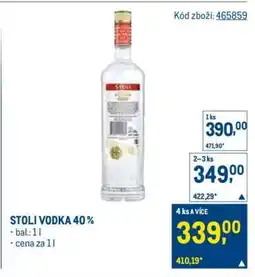 Makro STOLI VODKA 40 % nabídka