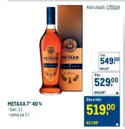 Makro METAXA 7* 40 % nabídka