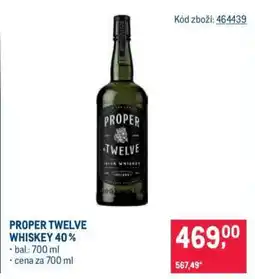 Makro PROPER TWELVE WHISKEY 40 % nabídka