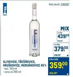 Makro SLIVOVICE, TŘEŠŇOVICE, HRUŠKOVICE, MERUŇKOVICE 45 % nabídka