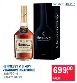 Makro HENNESSY V. S. 40 % V DÁRKOVÉ KRABIČCE nabídka
