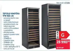Makro TEFCOLD VINOTÉKA TFW 400–2S nabídka