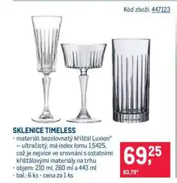 Makro SKLENICE TIMELESS nabídka