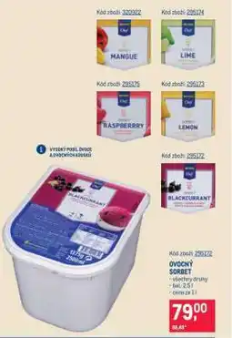 Makro Ovocný sorbet nabídka