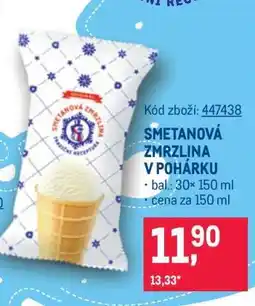 Makro SMETANOVÁ ZMRZLINA V POHÁRKU nabídka