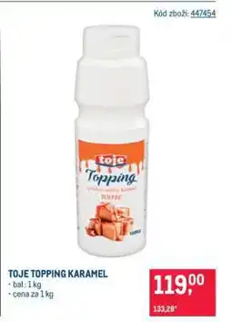 Makro TOJE TOPPING KARAMEL nabídka