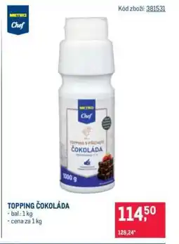 Makro TOPPING ČOKOLÁDA nabídka