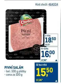 Makro Pivní salám nabídka