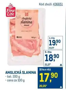 Makro Anglická slanina nabídka