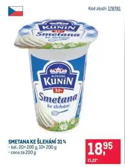 Makro Smetana ke šlehání 31 % nabídka