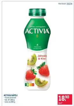 Makro Activia nápoj nabídka