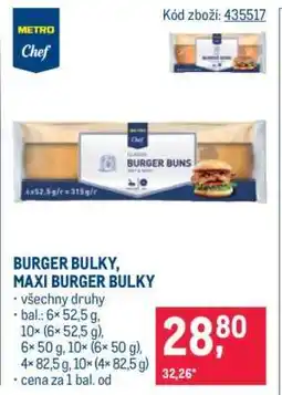 Makro BURGER BULKY, MAXI BURGER BULKY nabídka