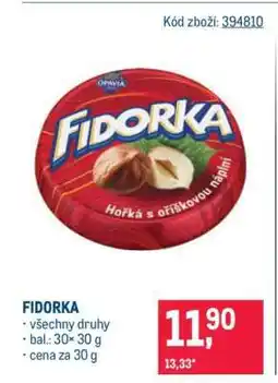 Makro Fidorka nabídka
