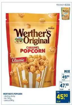 Makro WERTHER‘S Popcorn nabídka