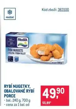 Makro RYBÍ NUGETKY, OBALOVANÉ RYBÍ PORCE nabídka