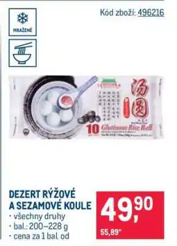 Makro DEZERT RÝŽOVÉ A SEZAMOVÉ KOULE nabídka