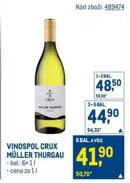 Makro VINOSPOL CRUX MÜLLER THURGAU nabídka