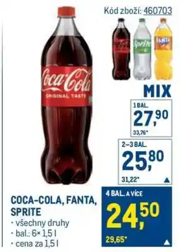 Makro Coca-Cola, Fanta, Sprite nabídka