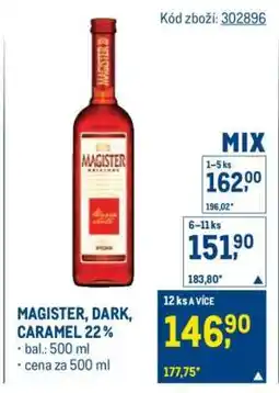 Makro MAGISTER, DARK, CARAMEL 22% nabídka
