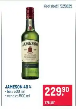 Makro Jameson 40 % nabídka