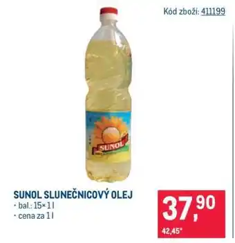 Makro Sunol slunečnicový olej nabídka