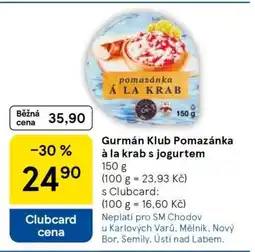 Tesco GURMÁN KLUB Pomazánka á la krab s jogurtem nabídka