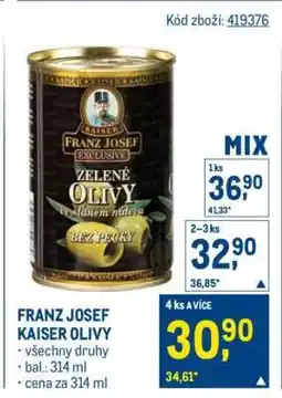 Makro FRANZ JOSEF KAISER OLIVY nabídka