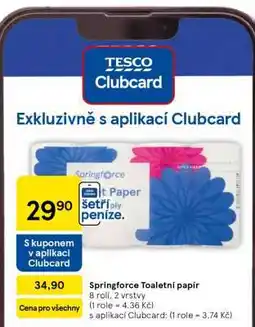 Tesco Springforce Toaletní papír nabídka