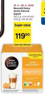Tesco Nescafé Dolce Gusto kávové kapsle nabídka