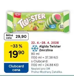 Tesco Algida Twister Zmrzlina nabídka