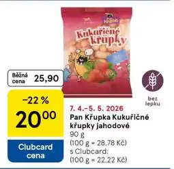 Tesco Pan Křupka Kukuřičné křupky jahodové nabídka
