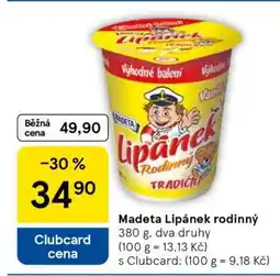 Tesco Madeta Lipánek rodinný nabídka