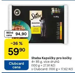 Tesco Sheba kapsičky pro kočky nabídka