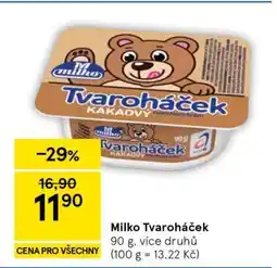 Tesco Milko Tvaroháček nabídka