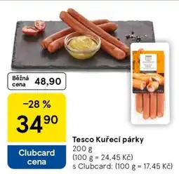 Tesco Tesco Kuřecí párky nabídka