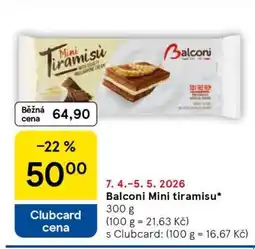Tesco Balconi Mini tiramisu nabídka
