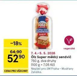 Tesco Ölz Super měkký sendvič nabídka