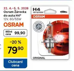 Tesco Osram Žárovka do auta H4 nabídka