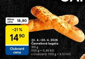 Tesco ČESNEKOVÁ BAGETA nabídka