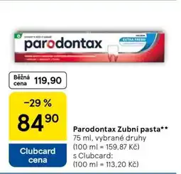 Tesco Parodontax zubní pasta nabídka