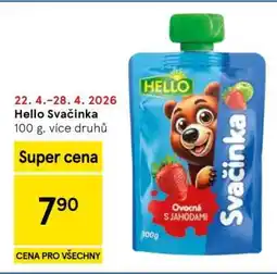 Tesco HELLO Svačinka nabídka