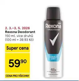 Tesco Rexona deodorant nabídka