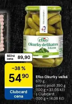 Tesco Efko Okurky velké nabídka